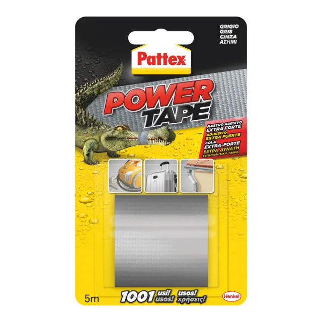 PATTEX POWER TAPE ΤΑΙΝΙΑ ΥΦΑΣΜΑΤΙΝΗ 5Μ - ΑΣΗΜΙ