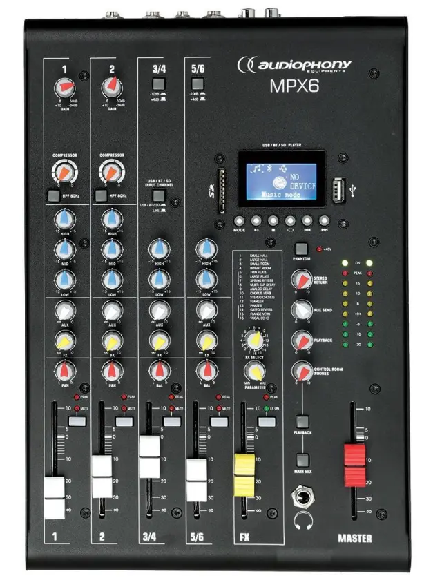 AUDIOPHONY MPX6 ΚΟΝΣΟΛΑ ΗΧΟΥ