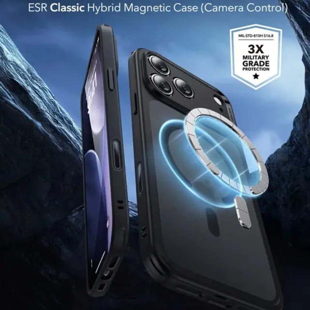 ESR - Classic Hybrid HaloLock (Camera Control) - iPhone 18 Pro / iPhone 17 Pro - Frosted Black 3