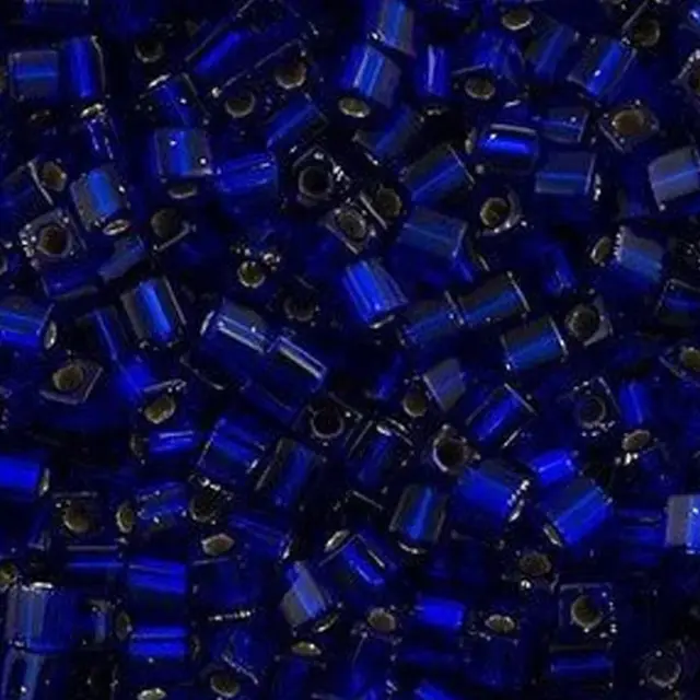 Χάντρα Miyuki Cube 4mm - 020 - Silver Lined Cobalt ~25gr