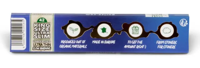 Purize Χαρτάκια Ακατέργαστο - Brown King Size Ultra Slim 32+10φ. 2