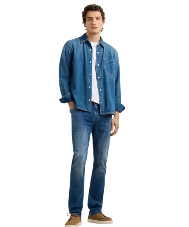 Pepe Jeans - Ανδρικό Παντελόνι Hatch Slim Fit Mid-Rise PM2083988-000 Μπλε 2