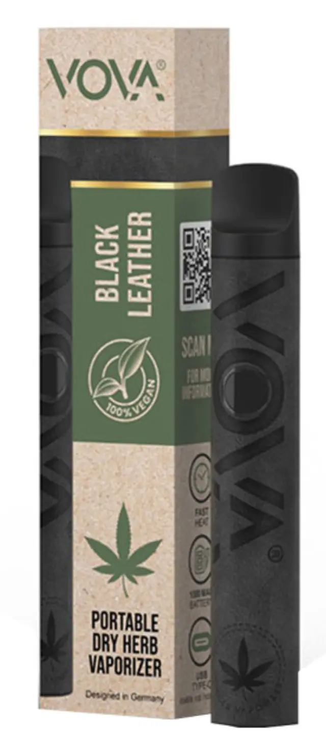 Vova Dab Pen - Vaporizer 1000mAh - Μαύρο Δέρμα (for Herbs)