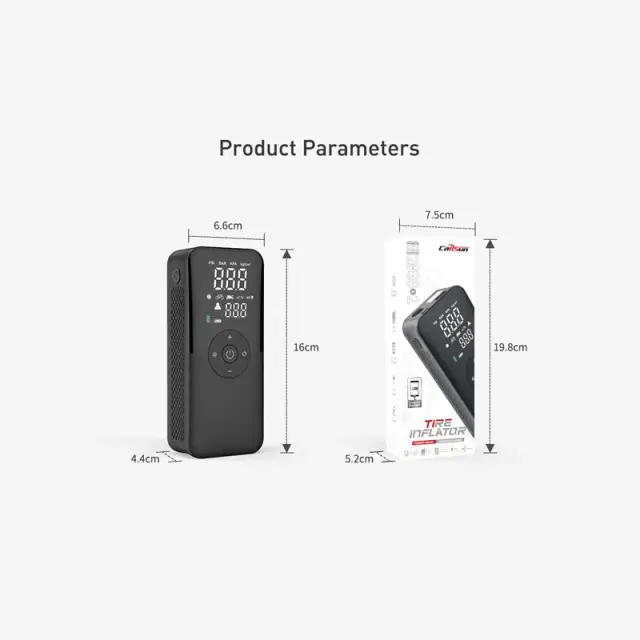 Τρόμπα ελαστικών αεροσυμπιεστής – Carsun tire inflator 100psi 3