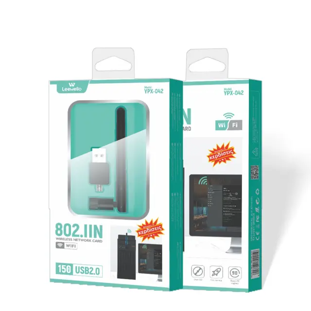 Leewello XPJ-004 Ασύρματος USB Αντάπτορας Δικτύου με Αποσπώμενη Κεραία 150Mbps
