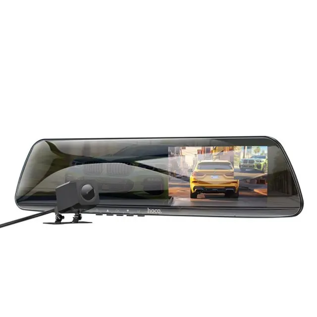 Καθρέφτης οπισθοπορείας και driving recorder, μάυρος Hoco