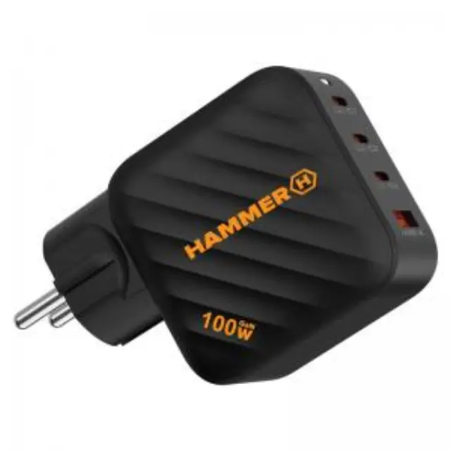 Φορτιστής Ταξιδίου Ταχείας Φόρτισης Hammer RapidCharge Duo με Τετραπλή Έξοδο USB A & 3xUSB C PD 100W Μαύρο N69486 3
