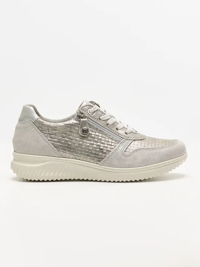 Imac Sneakers Γυναικείο δέρμα/δέρμα Nubuck Ασημί IMA/556040 ACCIAIO/PERLATA 3