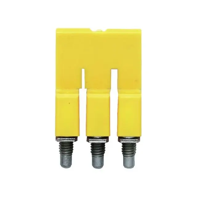 Cross-connector (terminal), when screwed in, yellow, 32 A, Number of poles: 3, Pitch in mm (P): 5.10, Insulated: Yes, Width: 7 mm