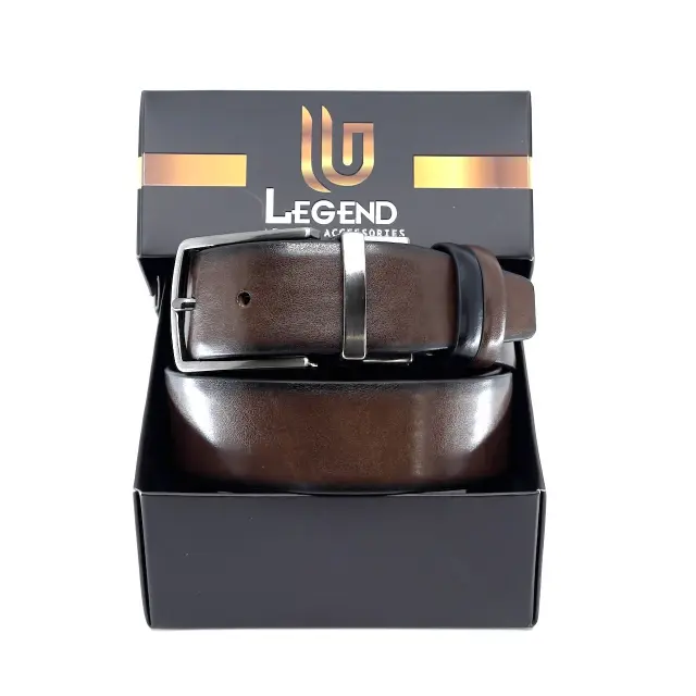 Μαύρη Καφέ Ζώνη Διπλής Όψης P.U. Leather 3,5 cm 2021-33 3