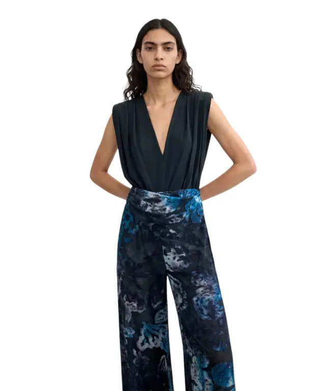 Desigual - Γυναικεία Φόρμα Φλοκ Με Παντελόνι 26WWPK06-5032 Φλοράλ/Μπλε 2