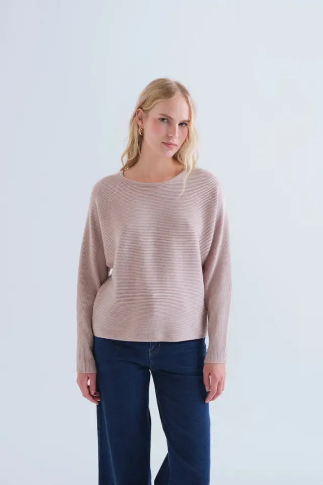 COMPANIA FANTASTICA KNITTED SWEATER (63C/10402 BEIGE) - M