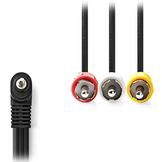 Καλώδιο εικόνας και ήχου, Jack 3.5mm αρσ. υπό γωνία 90° - 3x RCA αρσ., 1.00m.