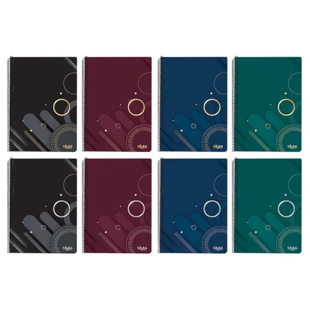 Skag Τετράδιο Με Μονό Σπιράλ Α4 Gold & Silver 3 Θεμάτων 80 GSM (Διάφορα Σχέδια)/ 9353 (Skag)