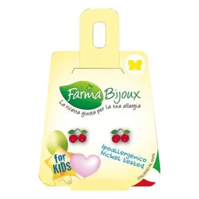 Farma Bijoux Σκουλαρίκια Κερασάκια 7,5 x 6 mm, 1 Ζευγάρι 2