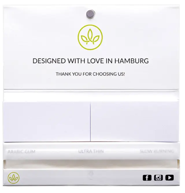 Healthy Garden Χαρτάκια - White - King Size Slim με Λευκές Τζιβάνες 32φ. 3