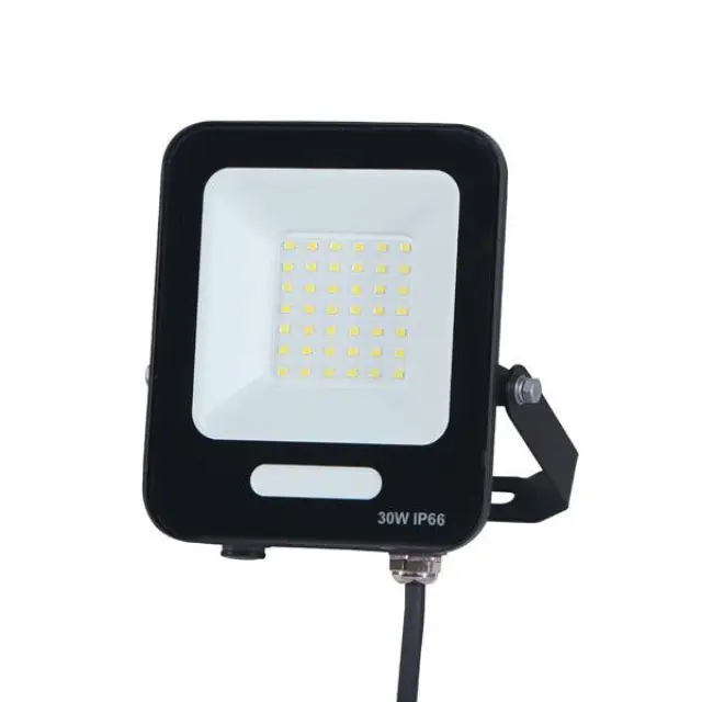 Προβολέας LED 30W IP66 3000K PLUS Μαύρος Μαύρο