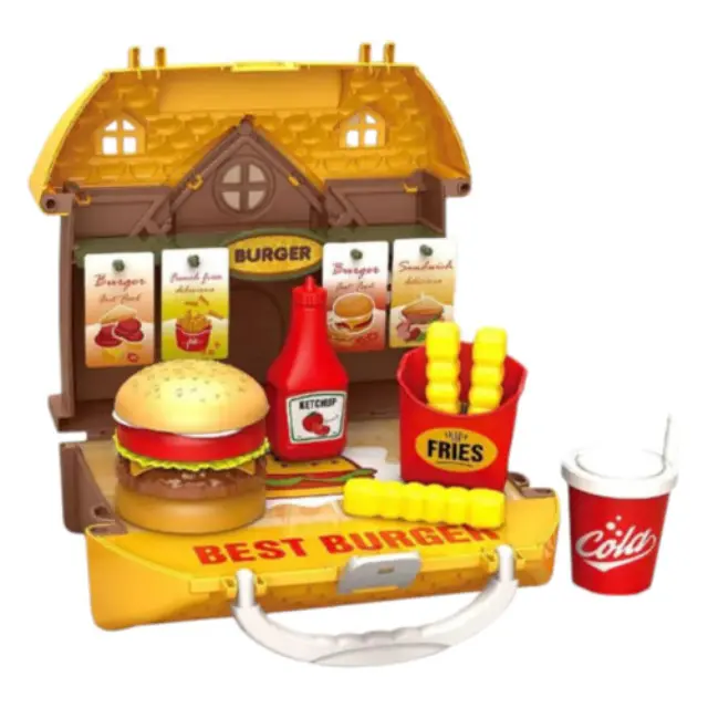 Σετ Παιδικό Βαλιτσάκι Burger 26τμχ Πολύχρωμο Πλαστικό για 3+ 689-45