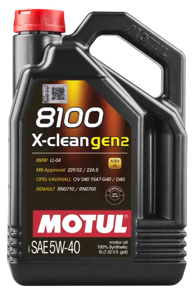 Motul 8100 X-clean gen2 Συνθετικό Λάδι Αυτοκινήτου 5W-40 5lt