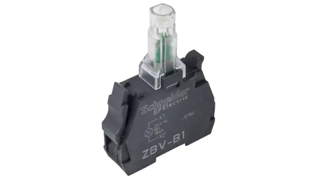 Harmony XB4, Light block for head Ø22, white, integral LED, 24 V AC/DC