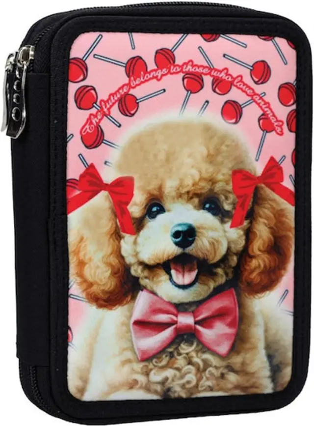 Κασετίνα Διπλή Γεμάτη Love Poodle / 357-21100 (Gim)