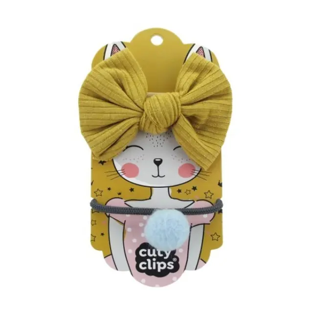 Cuty Clips Boss Bunny Παιδική Κορδέλα & Λαστιχάκι Μαλλιών No4 - Χρυσό