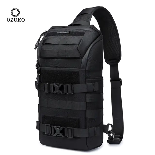 Ozuko 9738 Αδιάβροχη Τσάντα Στήθους σε Μαύρο Χρώμα