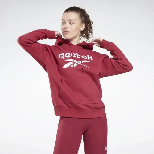 Reebok Identity Big Logo Fleece Hoody (GV3287-Crimson) - Βυσσινί