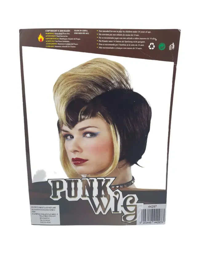 Maskarata Περούκα Punk Μαύρη με Μωβ 44297