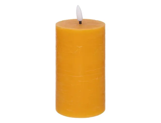 Διακοσμητικό Κερί LED Molia Atmosphera με διαστάσεις 7x7x15cm - Yellow 200664D