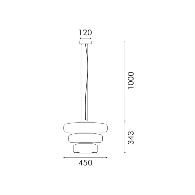 ΚΡΕΜΑΣΤΟ ΦΩΤΙΣΤΙΚΟ ACA HM25126CL ΑΣΗΜΙ ΔΙΑΦΑΝΕΣ LED 12W 3000K IP20 D45XH120CM / HM25126CL 2