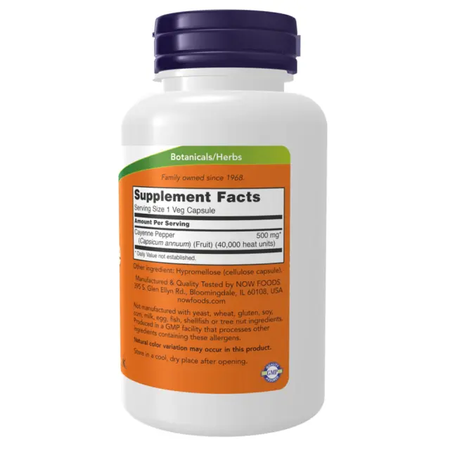 Now Foods Cayenne 500 mg 100 Veg Capsules 3