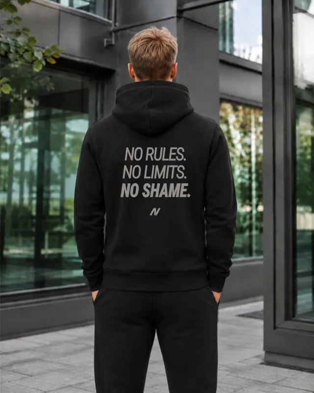 Φούτερ Noshame® Μαύρο με τύπωμα - 522618 - XXL