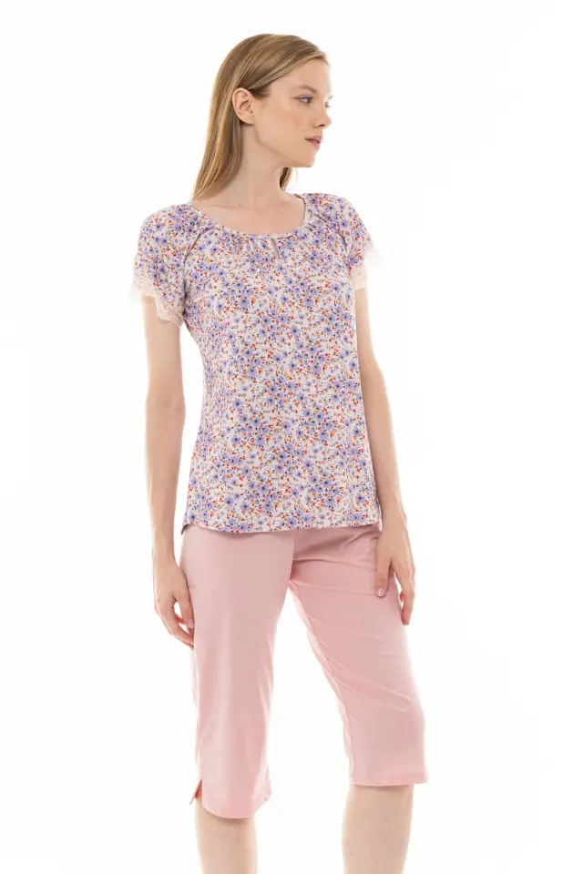 S1250 - Type - PYJAMA CAPRI VIOLETE FLOWER - M 2