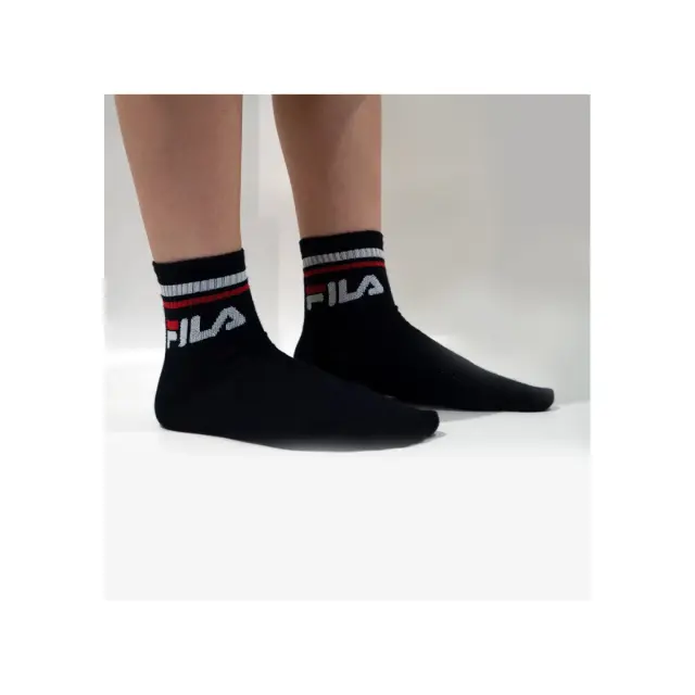 FILA Unisex Κάλτσες Urban Quarter Plain - 3 Ζεύγη, Χρώμα Μαύρο - 39-42 2