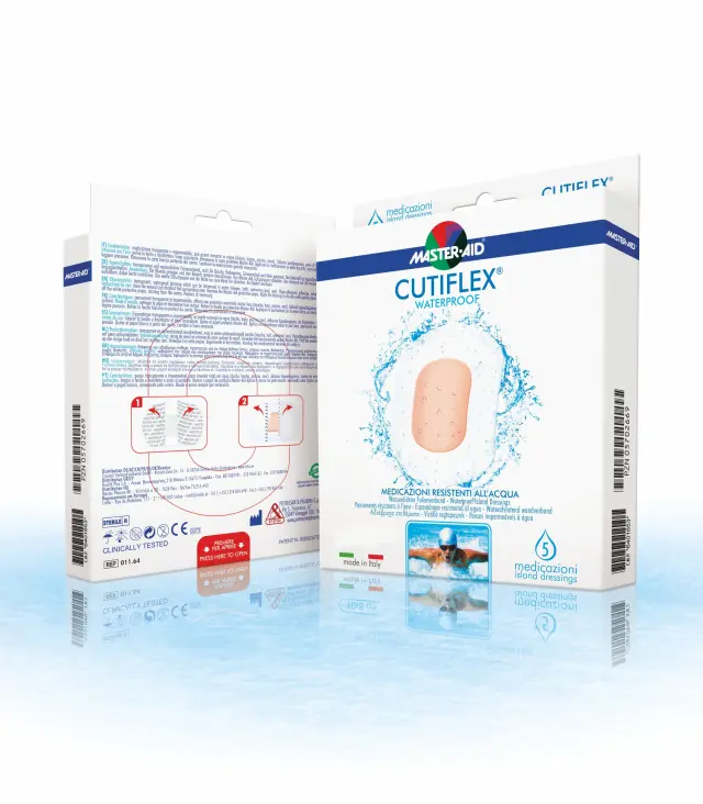 Master Aid Cutiflex Αυτοκόλλητες Διαφανείς & Αδιάβροχες Γάζες 10,5x20cm (6x15,2), 5 τεμάχια
