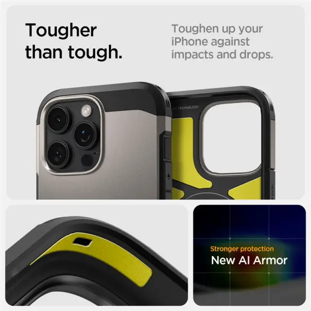 Spigen Tough Armor MagSafe, gunmetal - iPhone 16 Pro Max 3