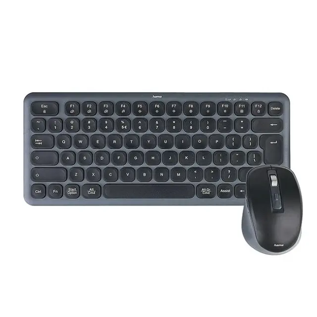 Hama Keyboard & Mouse Set WK-500/WKM-500 Black / Gray (U8173061)