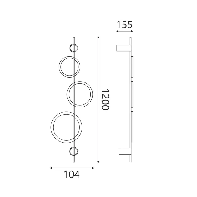 ΕΠΙΤΟΙΧΙΟ ΦΩΤΙΣΤΙΚΟ LED ACA KY011BFCWH RINGY ΑΜΜΩΔΕΣ ΛΕΥΚΟ ΑΛΟΥΜΙΝΙΟ + ΣΙΛΙΚΟΝΗ 25W 2800K-3200K-4000K 1200LM IP20 200X250X300MM / KY011BFCWH 2