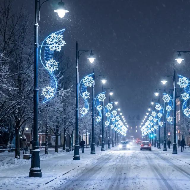 ΕΠΙΣΤΗΛΟ XMAS ΔΙΑΚΟΣΜΗΤΙΚΟ ΜΟΤΙΒΟ "S" ΜΕ ΝΙΦΑΔΕΣ 100LED ΛΕΥΚΟ & ΜΠΛΕ ΣΤΑΘΕΡΟ 13m ΜΟΝΟΚΑΝΑΛΟΣ ΦΩΤΟΣΩΛΗΝΑΣ 1,5m ΚΑΛΩΔΙΟ IP65 1850x630x50mm / XPOLESNOFLAKE3 2