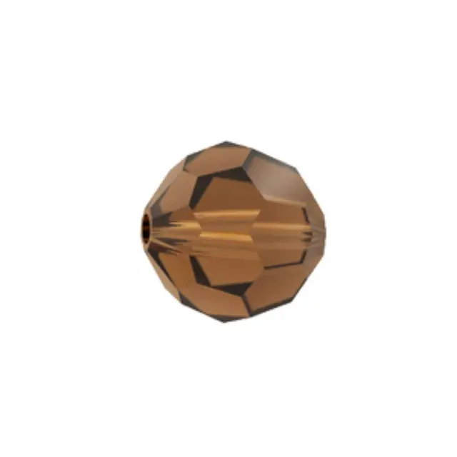 Swarovski 5000 Faceted Round Smoked Topaz 6mm - 10τεμ
