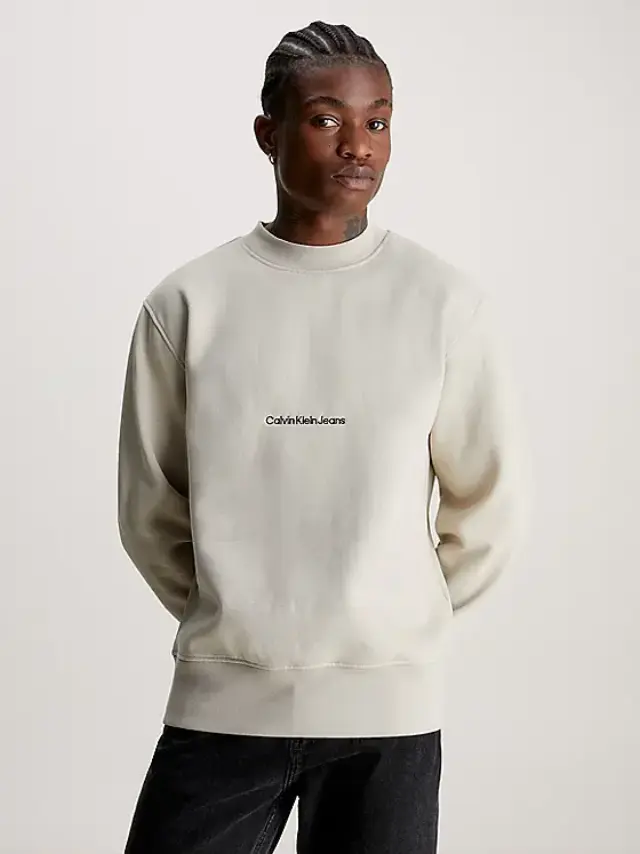 Calvin Klein - Ανδρικό Φούτερ J30J324116-PED Μπεζ - 2XL