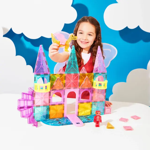 Magna-Tiles Μαγνητικά Πλακίδια Castle DLX 48 Κομμάτια (3+ ετών) 242048 2