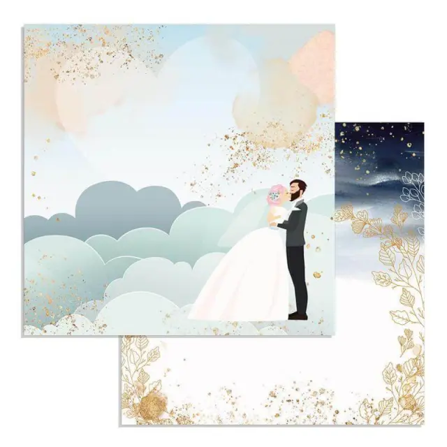 Χαρτί Scrapbooking Stamperia Διπλής Όψης - Clouds - 31x30cm