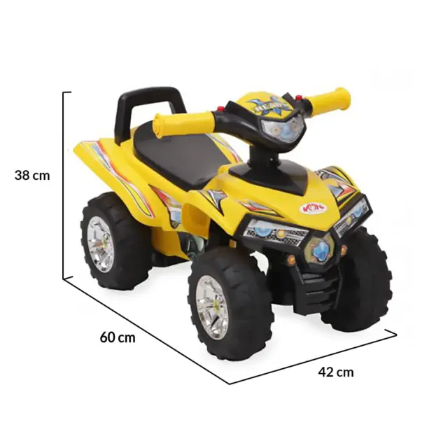 Moni ATV 551 Παιδική Ποδοκίνητη Γουρούνα Yellow 12+ Μηνών 3