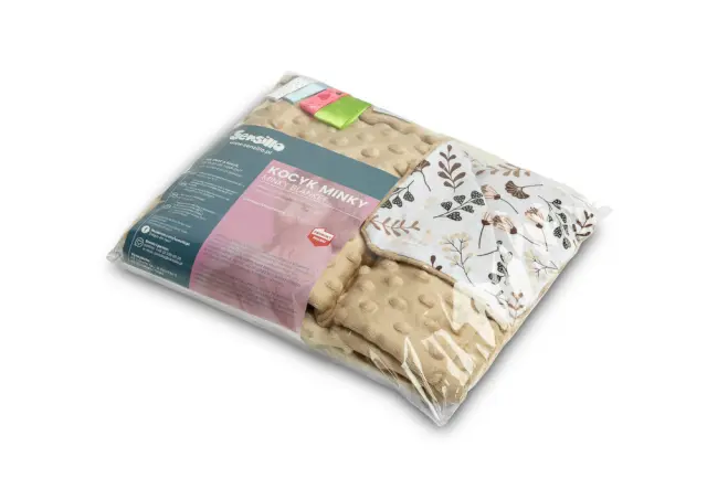 Κουβερτούλα Ελαφριά 100x75cm Minky Sensillo Cappuccino Twings 43121 3