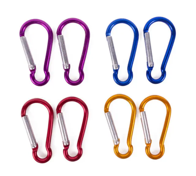 Carabiner hooks set 8 pieces 4 x 45 mm