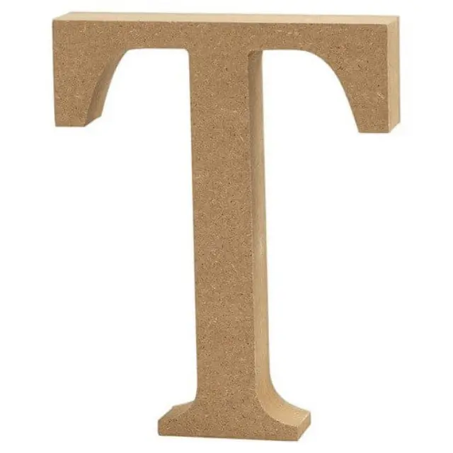 Γράμμα βάσης Mdf 13cm, πάχος 2cm - T