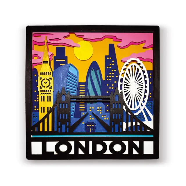 Splat Planet 3D Ξύλινη Κατασκευή Ζωγραφικής / Wooden Art Craft Kit: London