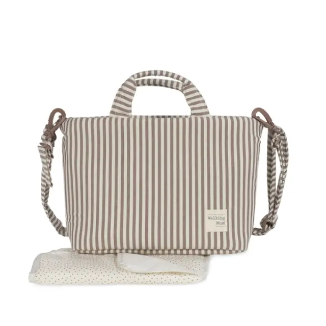 Τσάντα Αλλαξιέρα Praline Strips Moka 44x29x12εκ.